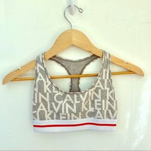 Calvin Klein sporty bralette - Grey, medium